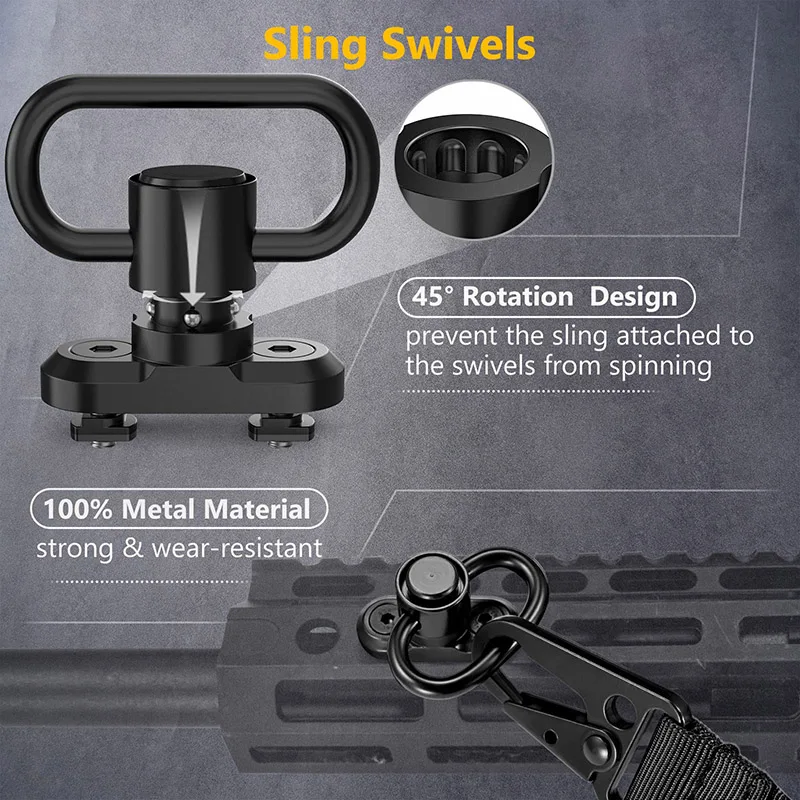 بندقية الصيد التكتيكية نقطتين الرافعة مع 2 حزمة المضادة للدوران حبال يدور الإفراج السريع وتركيب طول القاعدة قابل للتعديل #2