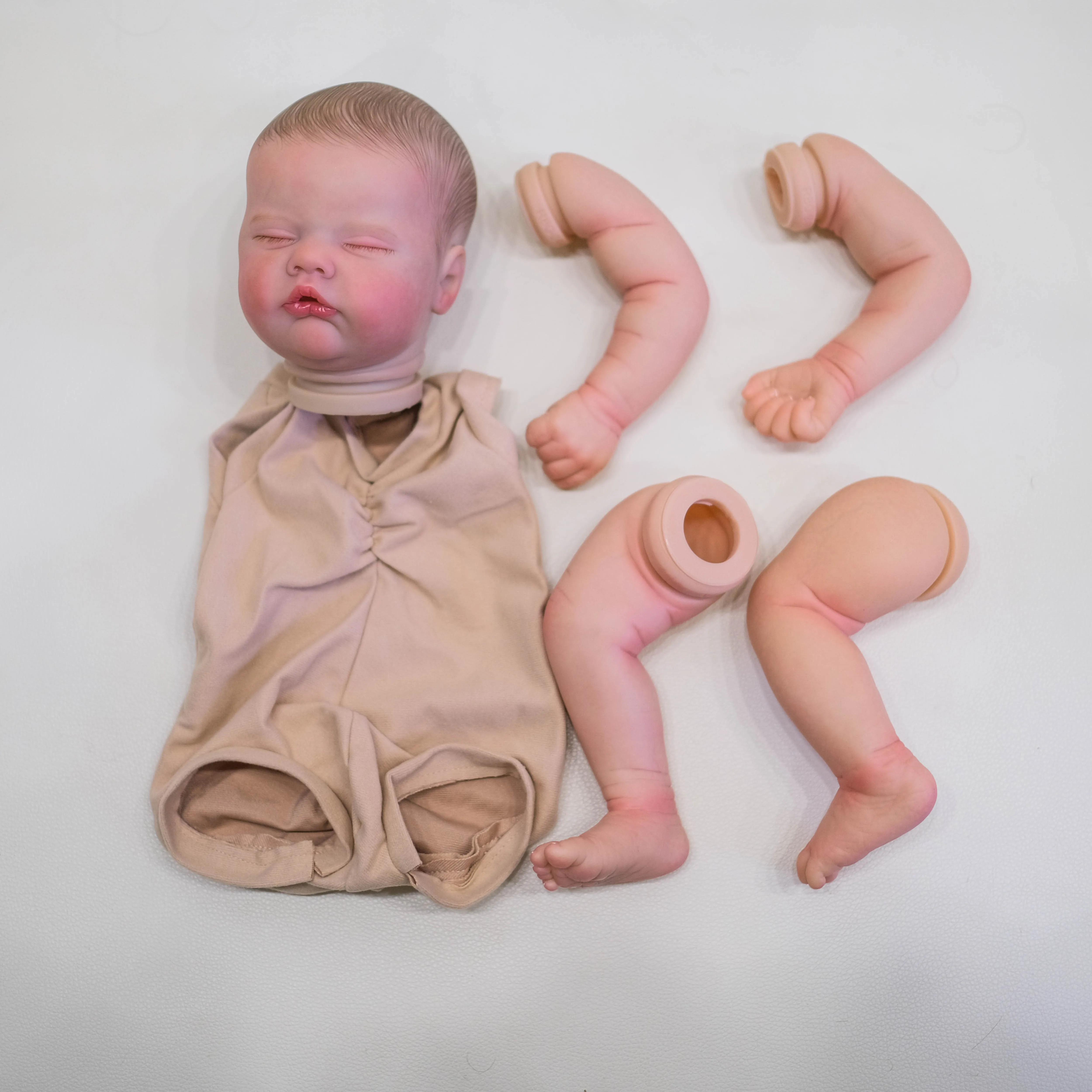 NPK 19inch Finished Reborn Quinbee Doll Size Already Painted Kits Very Lifelike Baby with Many Details Veins