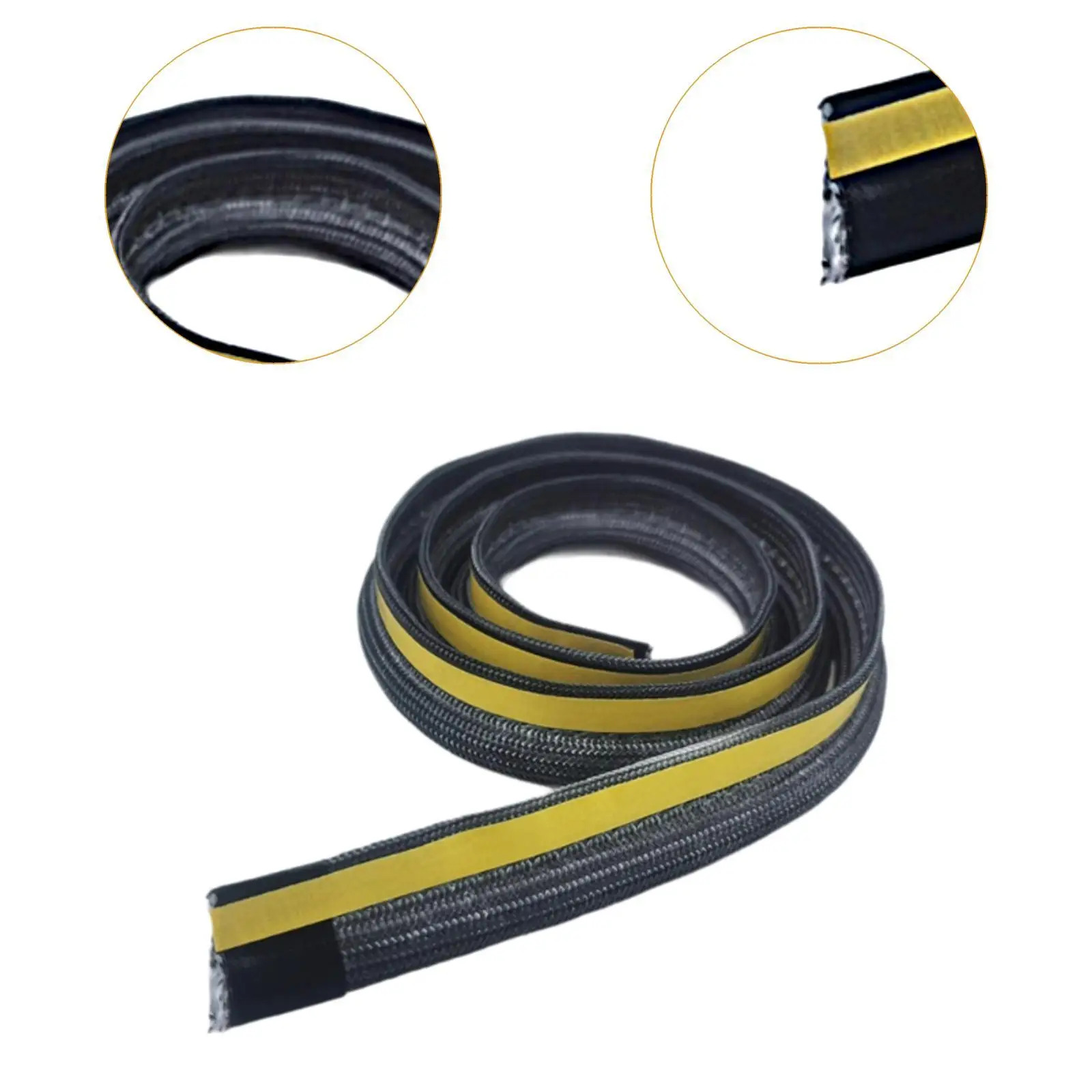 Glass Fiber Flat Stove Door Seal Strip Self Adhesive Gasket Tape High Temp Fireplace Heat Insulation for Oven Glass Repair