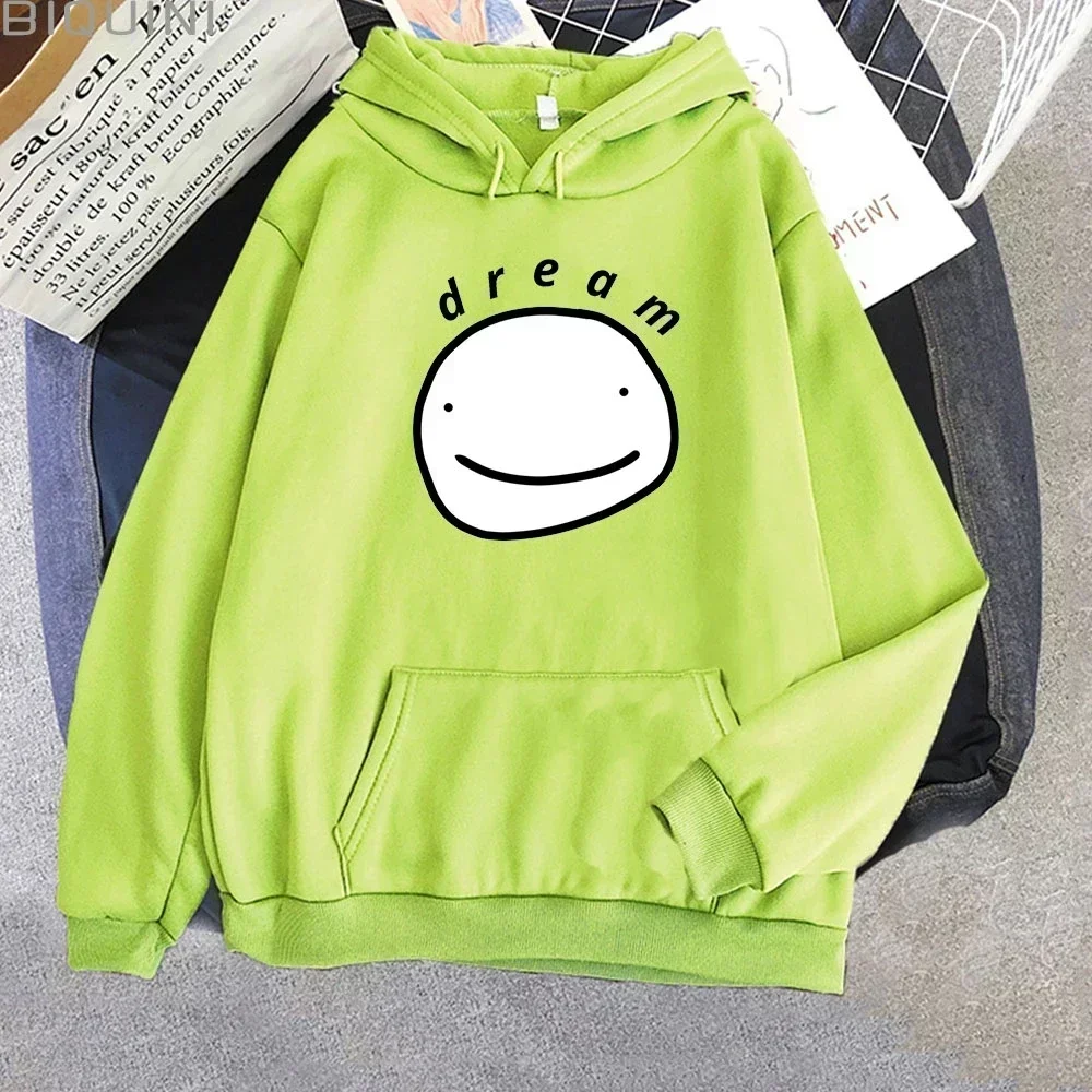 Newest Korean Kawaii Anime Dream SMP Smile Hoodies Sweatshirts Men Women Printing Unisex Pullovers Tracksuit Hip Hop Clothing