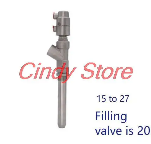 Filling Machine with Stainless Steel DN15-27 Extension Rod Anti-drip Pneumatic Discharge Nozzle Filling Valve