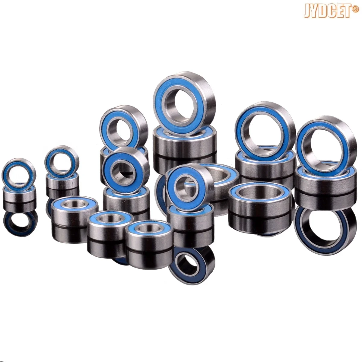 Blue Ball Bearing KIT 21PCS Metric Rubber Sealed on Two Sides For RC-Traxxas Slash 4x4 Stampede Chrome Steel