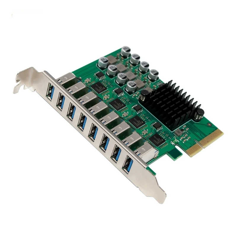CORA 8 Port USB 3.2 PCIExpress Card for Computer External Devices HotSwap Support