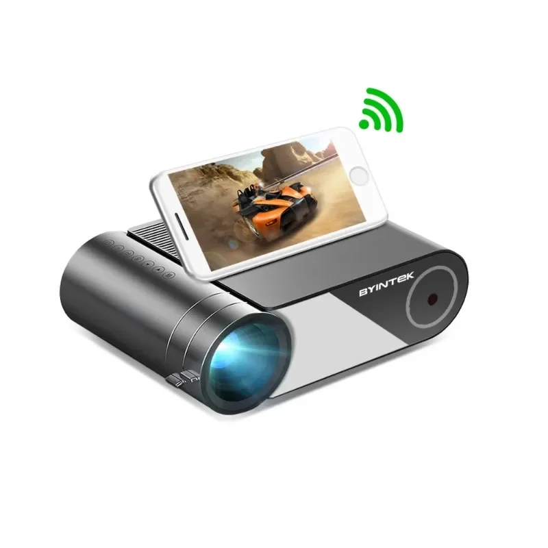 BYINTEK-miniproyector LED K9 para cine en casa, dispositivo Multimedia con Wifi, pantalla de teléfono inteligente