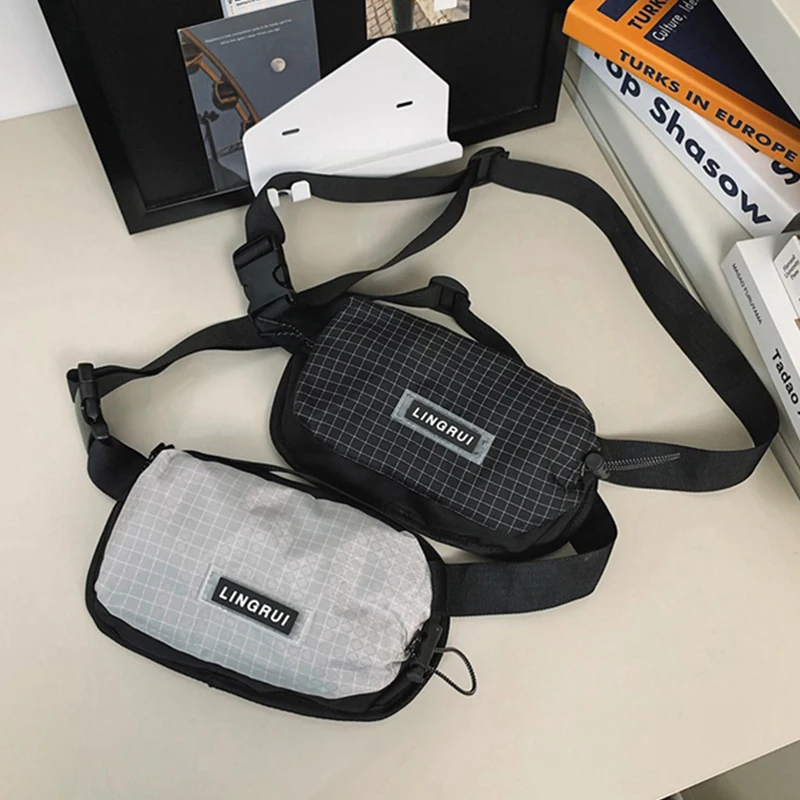 Men's Sporty Casual Crossbody Bag - Lightweight Nylon with Secure Zipper, Adjustable Strap, Youth Everyday Essentials Carrier