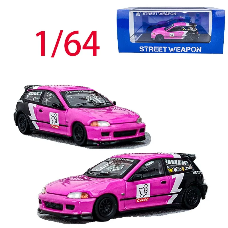 

SW Diecast 1/64 Scale Honda Alloy Car Model Honda Civic EG6 Spoon Play Vehicles Toys for Boys Original Box Collection