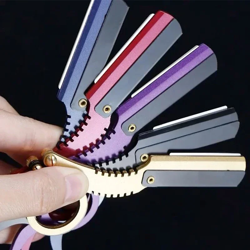 Afeitadora de anillos de acero inoxidable para salón, herramienta de afeitado Manual clásica para barba y cejas, especial para pelucas de cabello Real