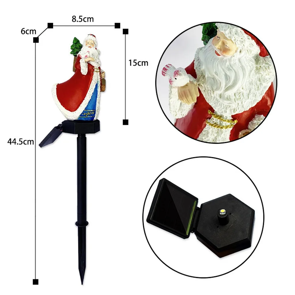 Resin Snowman Decoration Automatic Solar Garden Stake Light Christmas Snowman Light Festive Christmas Yard Light For Outdoor