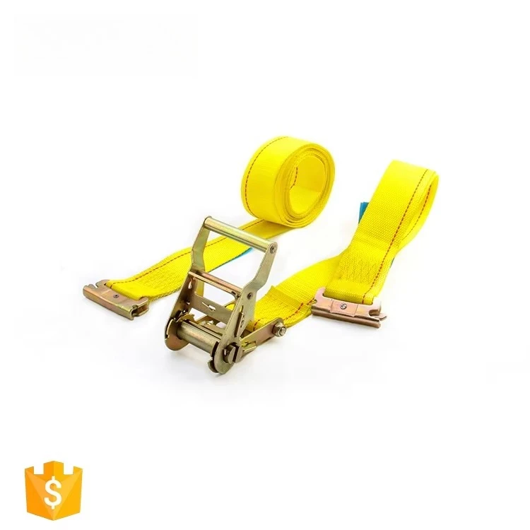 2inch 4000lbs  Polyester E Track Easy Release ATV Tie Down Motorcycle Tie Down Ratchet Strap