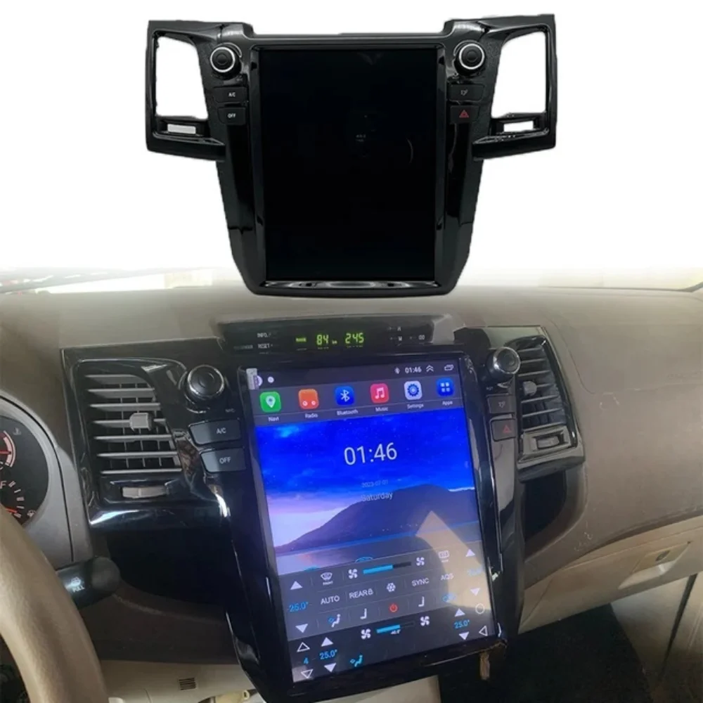 Dla Toyota Fortuner 2007-2015 Android 12 8G 256G Qualcomm 665 Tesla Ekran Samochodowe Auto Stereo Radio Multimedia Auto Gps Nawigacja