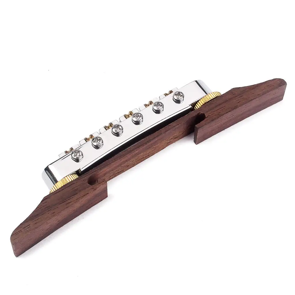Durable Adjustable Roller Saddle Bridge Tailpiece for Jazz Guitar Replacement Parts Acoustic Accessories - view 3