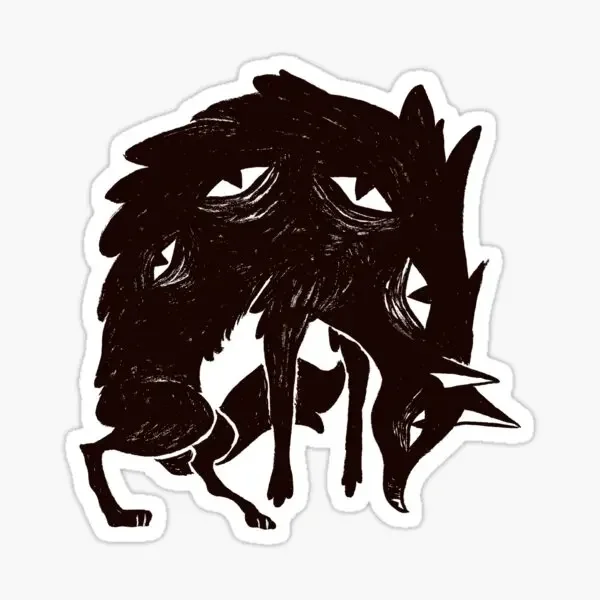 Black Terror Wolf Stickers Laptop Motorcycle Car Skateboard Fridge Bicycle Wall Off-road Helmet Decal Assecories Waterproof