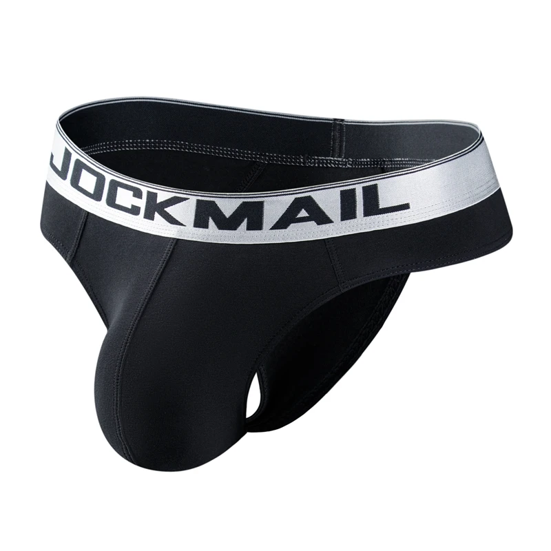 Сексуальное мужское нижнее белье Jockmail, бикини, мужские брифы, мужское нижнее белье с карманами, стринги, бикини с низкой талией, мужское нижнее