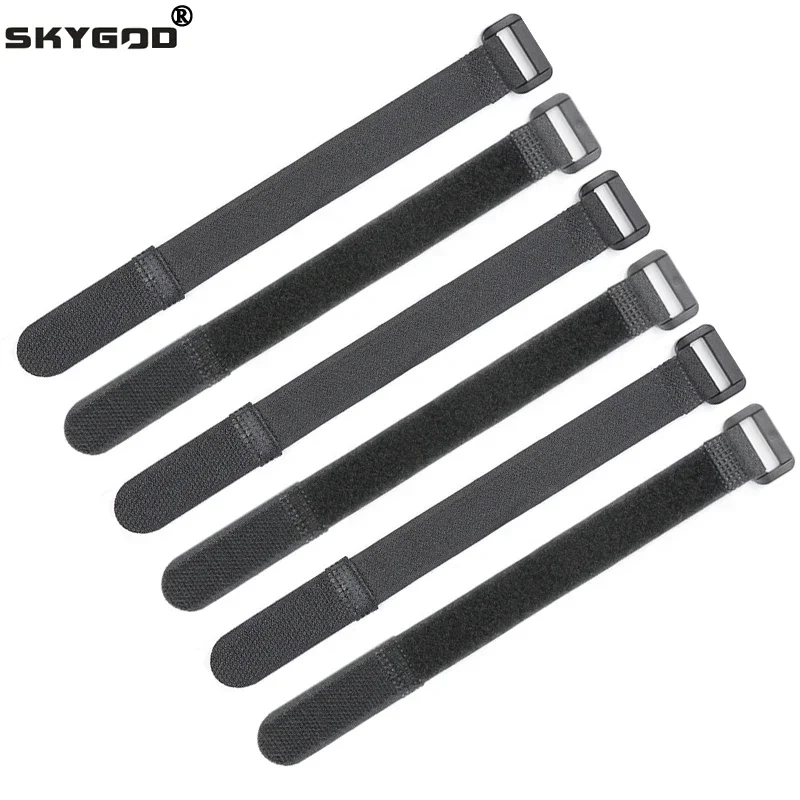 

Cable Tie Fishing Rod Non-slip Firm Reverse Buckle Black Fishing Tackle Rod Holder Accessories Reusable Self Adhesive Ties