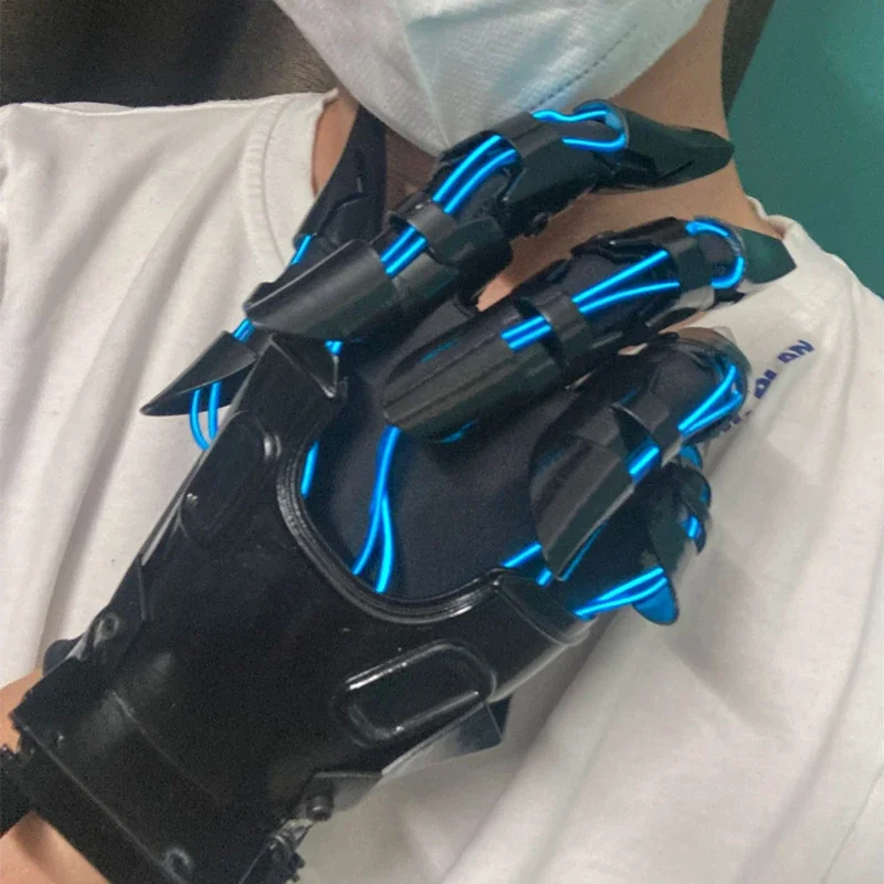 

2022 Punk Mechanical Gloves punk Biological Series Mask Bluetooth earphone functional Headphone Cosplay Headset Cyber Props