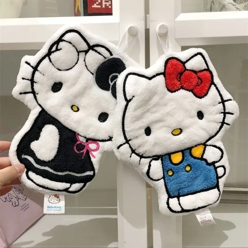 

MINISO Sanrio HelloKitty, новое утолщенное полотенце для рук, подвеска, коралловый бархат, сосание воды, быстросохнущее милое домашнее полотенце в стиле аниме