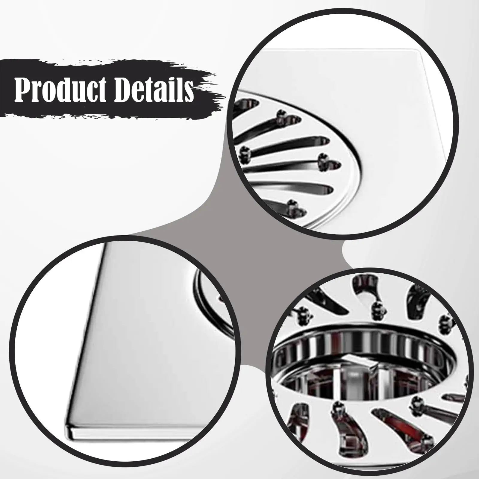 Stainless Steel Shower Floor Drain Strainer Mesh Filter Backflow Prevention Odor Resistant for Bathroom Sink Basement Pipe
