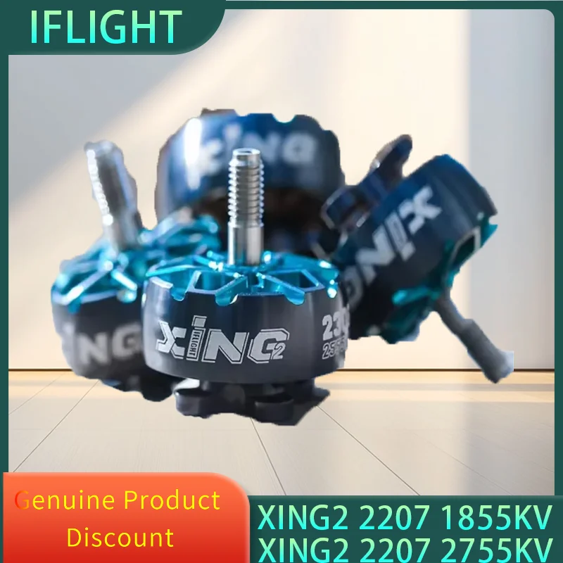 

IFlight XING2 XING V2 2207 1855/ 2755KV 4-6S Brushless FPV Motor with 5mm Shaft for RC FPV Drones