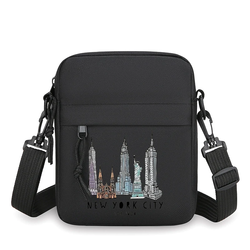 Chinese Dragon Print Mini Oxford Crossbody Bag Women Men Adjustable Strap Lightweight Foldable Harajuku Dragon Shoulder Bag