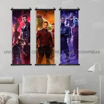 漫威海報 復仇者聯盟電影家居裝飾 美國隊長牆畫 鋼鐵人掛畫 雷神捲軸畫 綠巨人壁畫 8 最佳銷售 漫威傳奇薩諾斯 - №7
