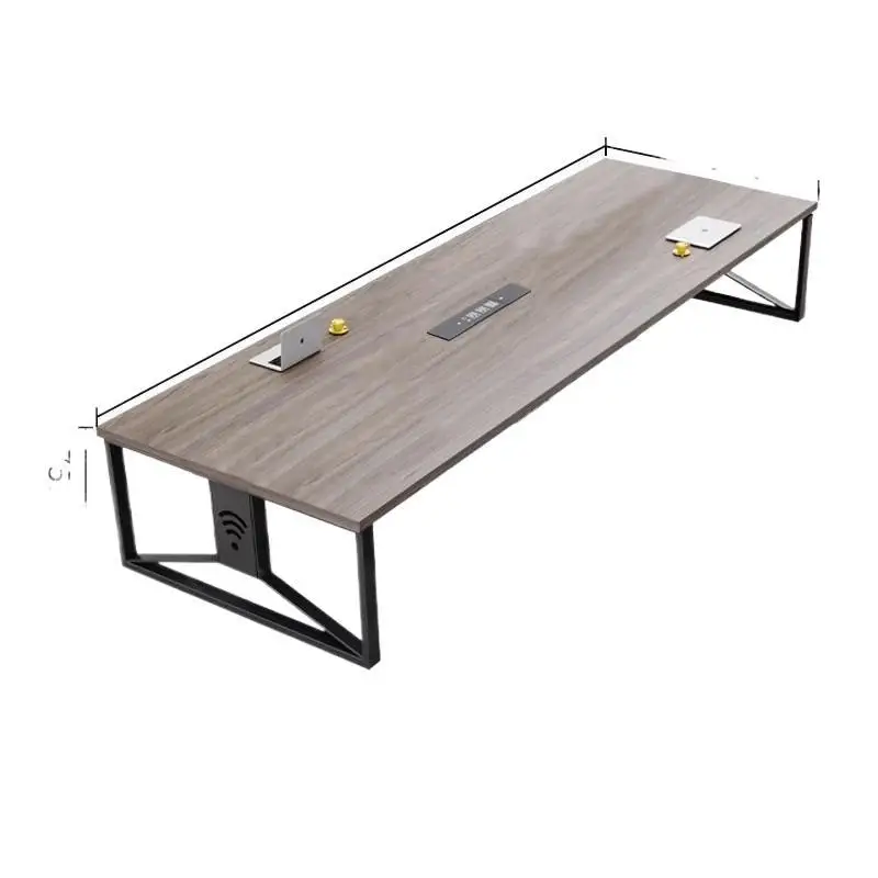 

Conference long table office small simple modern training negotiation steel frame training strip table
