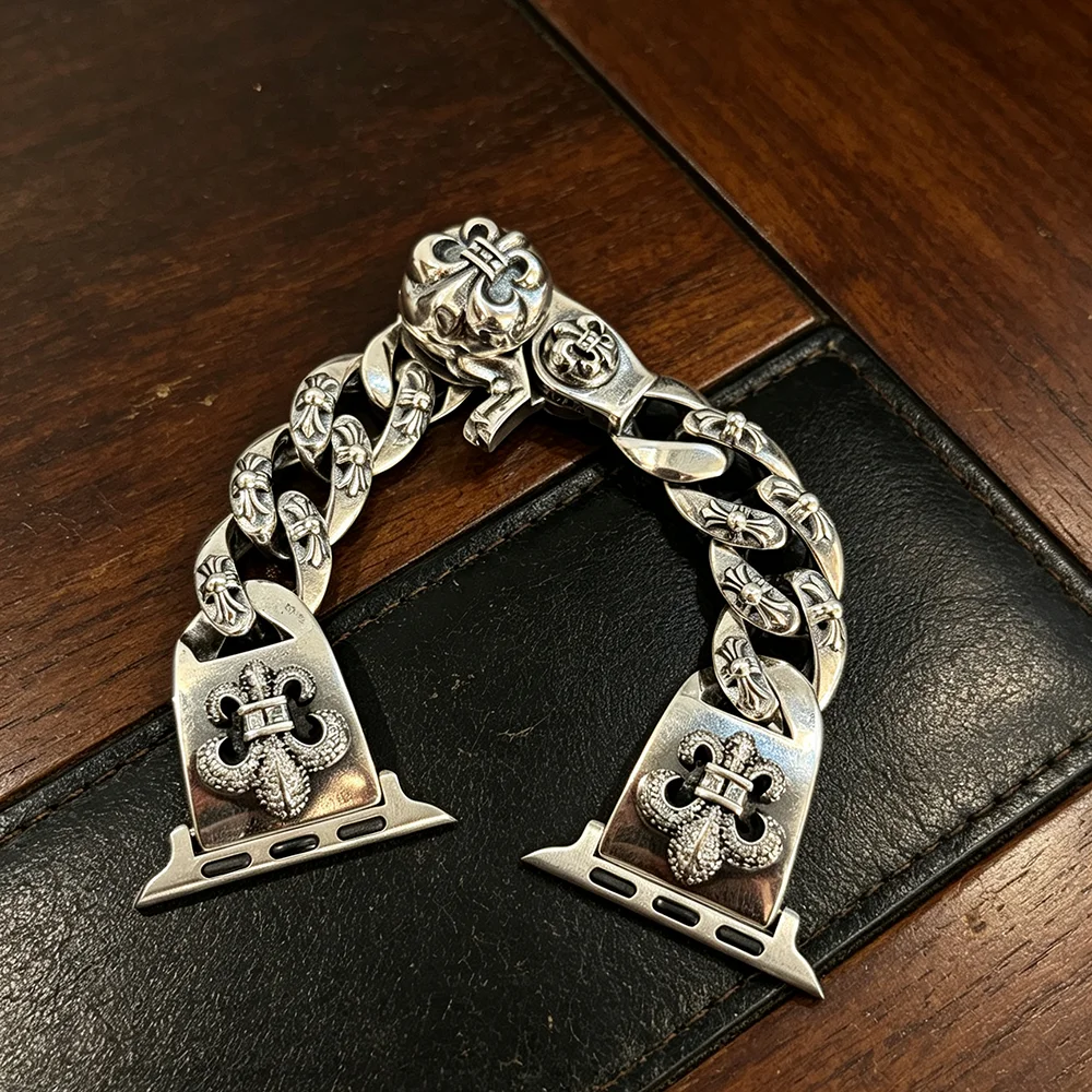  Anchor Patterned Watch with Diamond Cross Flower Design  Dial And Bracelet Lightweight Elegant Style