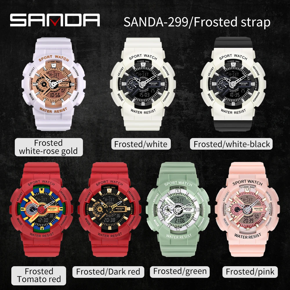 Sanda Men\'s Brand Luxury Military Led Digital Electron Quartz Watch Men Sports Waterproof Multifunctional Dual Movement Clocks