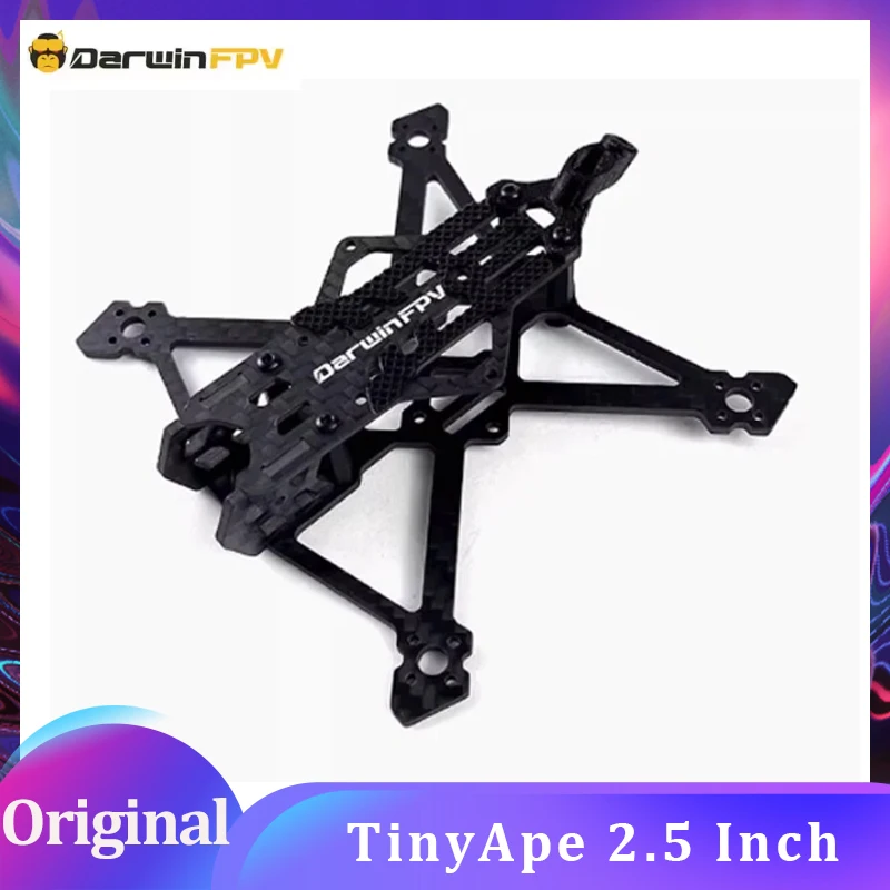 

DarwinFPV TinyApe 2.5 Inch 108mm Wheelbase Quadcopter 3K Carbon Fiber Frame Kit Suit for 1002-1305 Brushless Motor Spare Parts