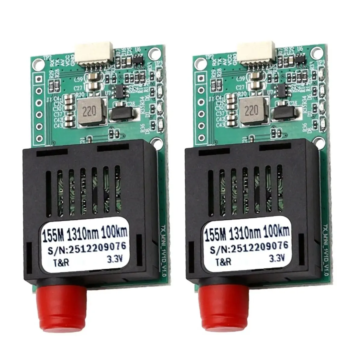 【POPULAR PICK】-2PCS 100KM TTL Optical Transceiver Module Optical Transceiver FC/UPC TTL Fiber Transceiver Optical Terminal Equip