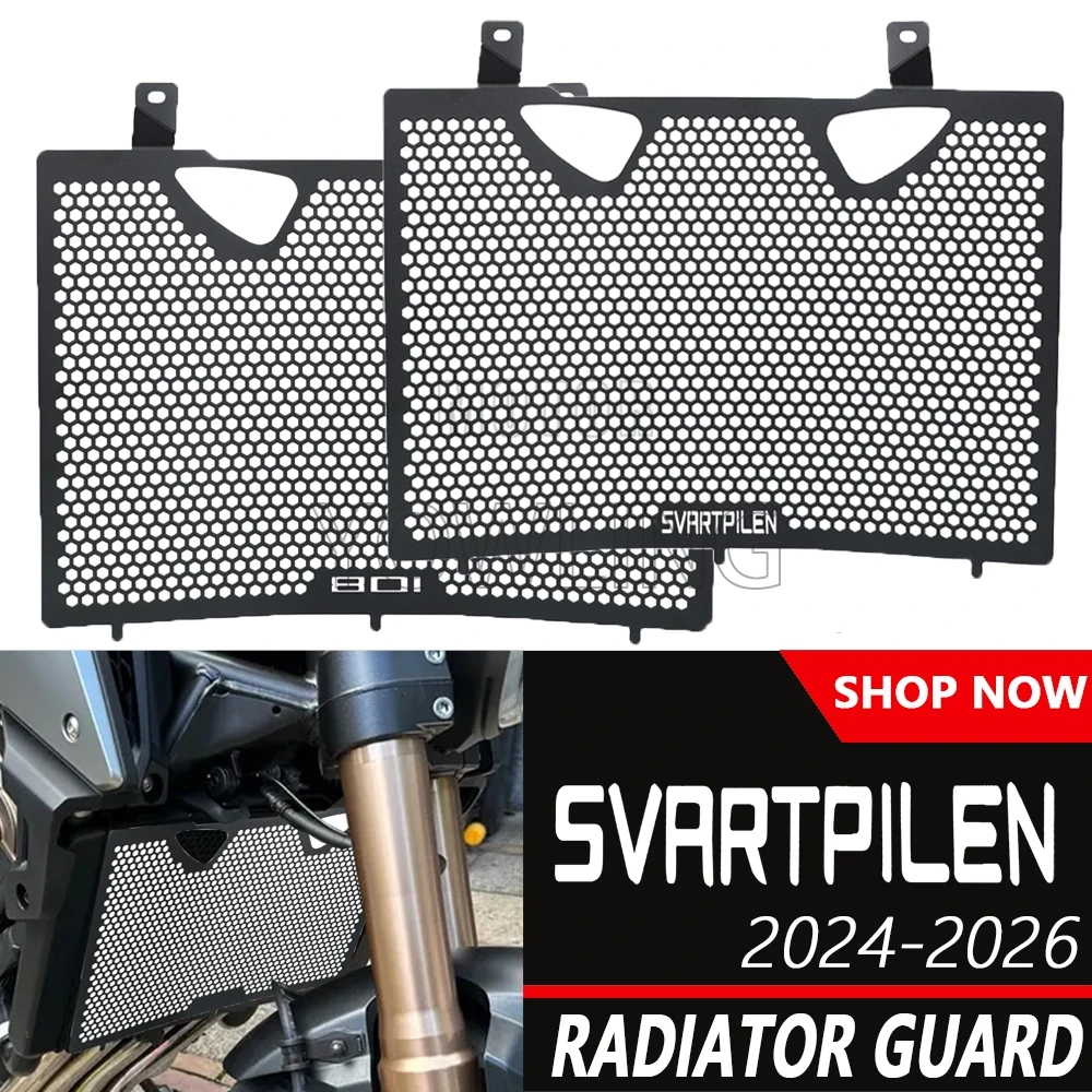 

For Husqvarna Svartpilen 801 Svartpilen801 2024 2025 2026 Motorcycle Accessories Radiator Guard Grill Cover Protector Protection