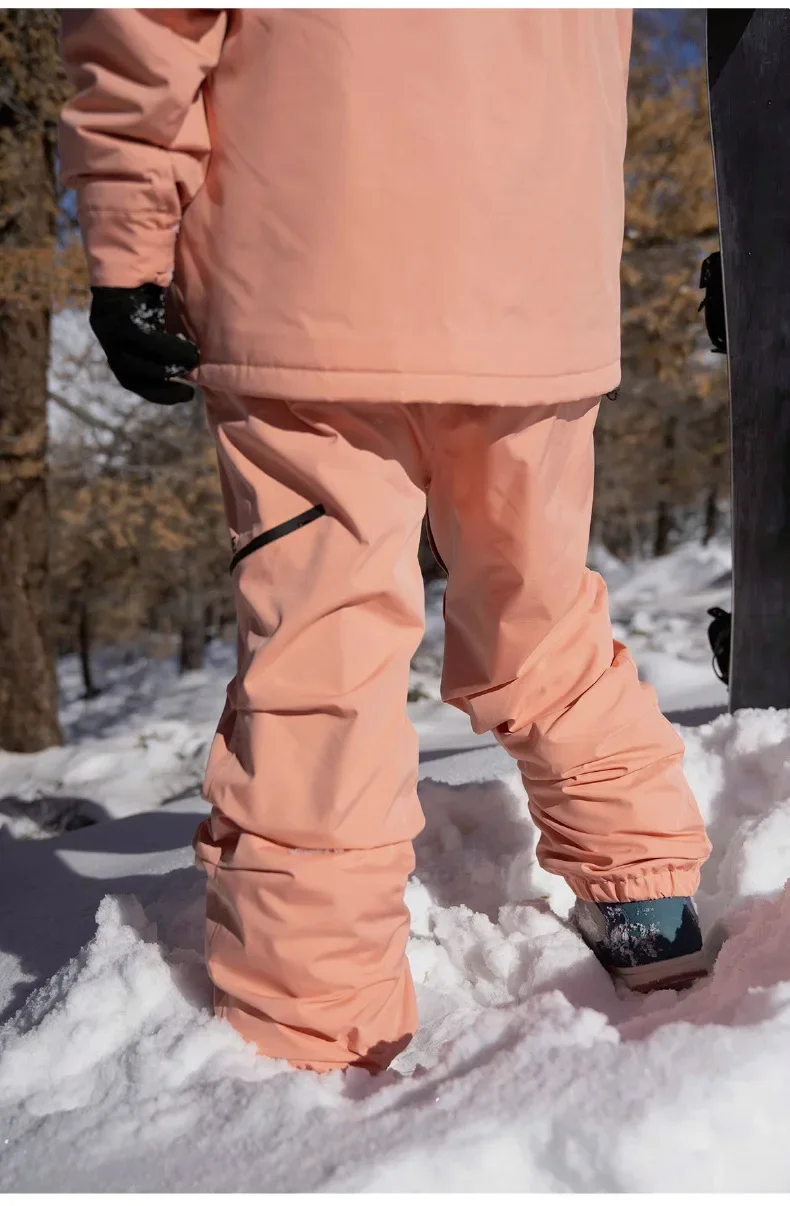 2025 Ski Pants Women Men Outdoor Sport Snowboard Snow Pants Winter Warm Adult Alpine Windproof Cotton Skiing Trousers Overalls