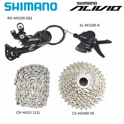 SHIMANO Alivio M3100 1x9 speed SL RD SGS CS-HG400/HG200/HG201 Cassette 11-32T/34T CN HG53 chain REAR Derailleur MTB accesorios