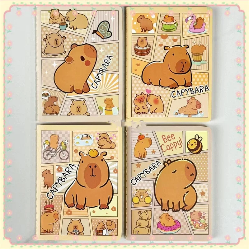 8pcs/lot Kawaii Capybara Notebook Cute Portable Note Book Diary Planner Stationery gift School Supplies