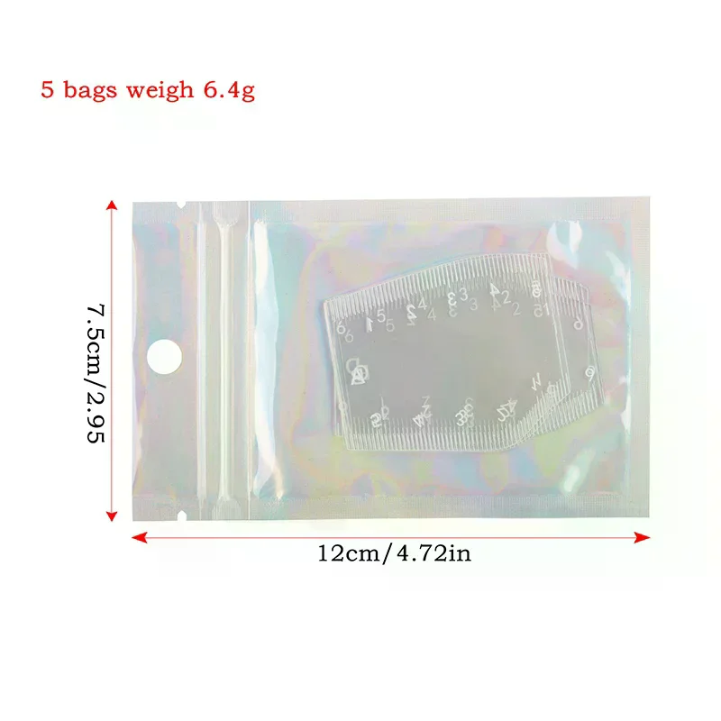 5Pcs Durable Brow Shaping Stencil Shaping Portable Instant Brow Shaper Drawing Eyebrow Design Ruler Gift