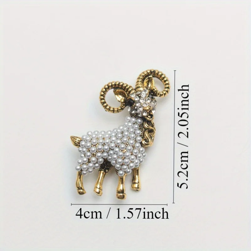 Vintage Fashion Design Goat Brooch Cute Animal Brooch Clothing Accessories for Holiday Gifts