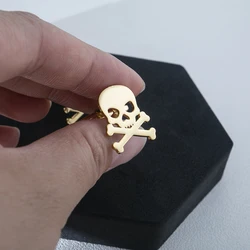 Stainless Steel Punk Pirate Skull Cufflinks Vintage Viking Skeleton Mens Cufflinks for Shirts Personality Rock Party Accessories