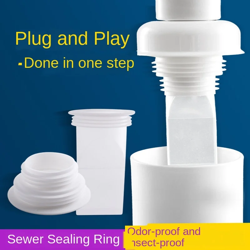 Deodorant Floor Drain Three-piece Silicone Seal Drain Core Bathroom Balcony Sewer Insect Control Strainer Anti Odor Trap Siphon