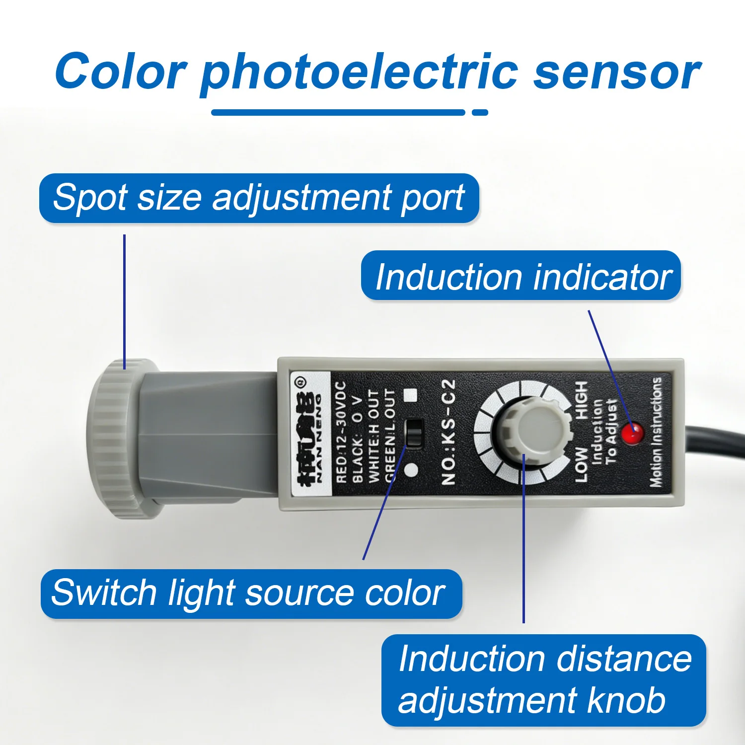 DCODE Color Code Sensor Mark Detection Photoelectric Switch Color Mark Sensor High Precision Anti Interference