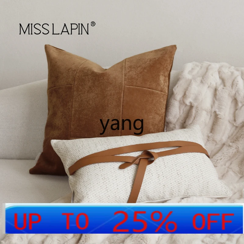 

LH Beige Orange Model Room Couch Pillow Living Room and Sample Room Villa Club Light Luxury Pillow