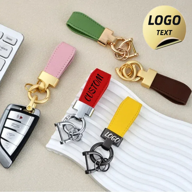 

Laser Personalize Car Bag Keyring Blank Metal Engrave PU Leather Key Chains for Men and Women Hotel Room Number Company Name