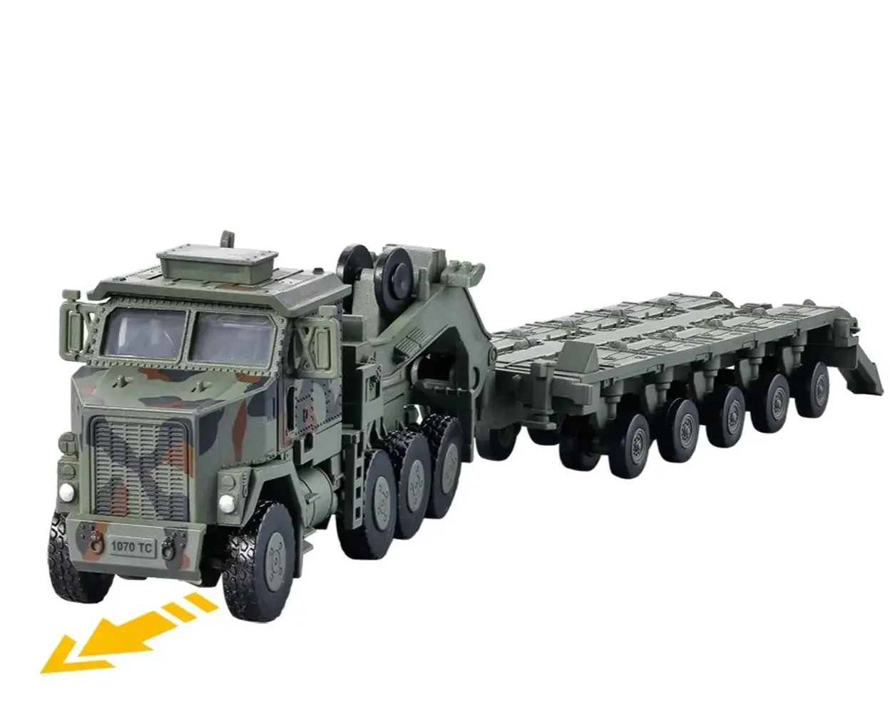 مقياس 1:72 مركبة M1070 مركبة مواصلات اللبنات التجمع نموذج سيارة ABS المواد عناصر ديكور المنزل لعشاق الهدايا #1