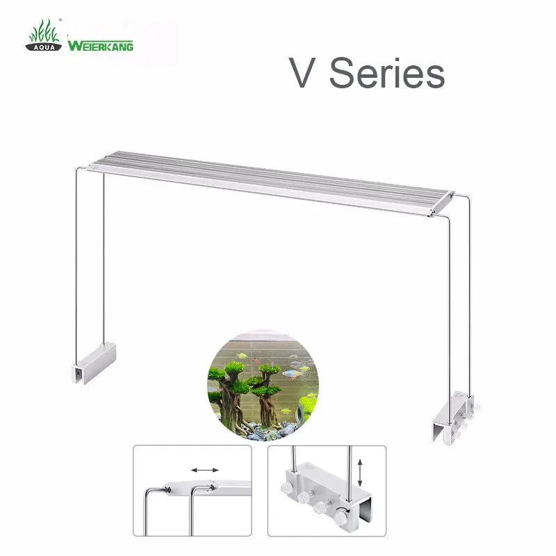 

WEEK AQUA Aquarium LED Light Bracket V Series WRGB Full-spectrum Water Plant Accessory Fish Tank Lamp Fishbowl Shrimp Supplies