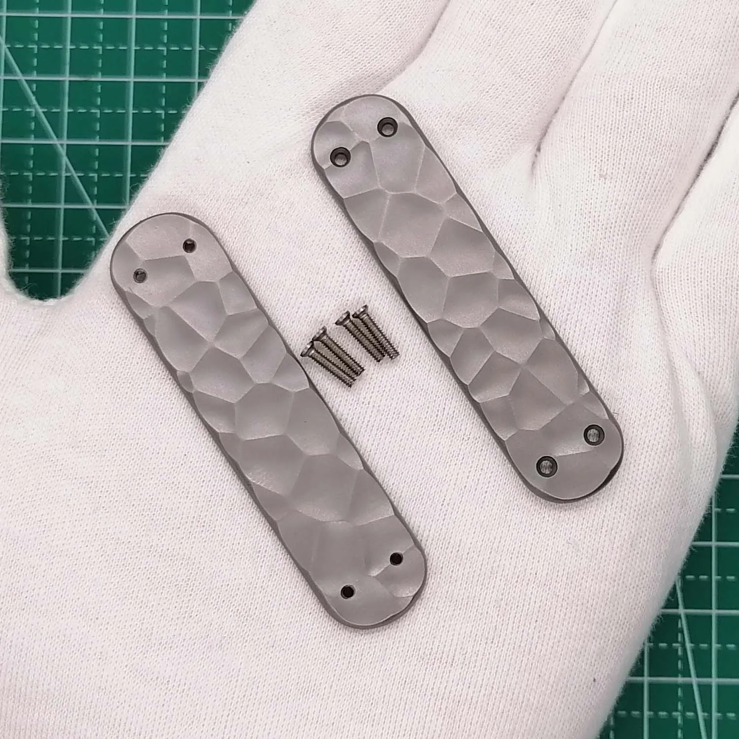 

1 Pair Hand Made Titanium Alloy Handle Scales for 58mm Victorinox Swiss Army Knife Scale Replacement Modify 58 SAK DIY