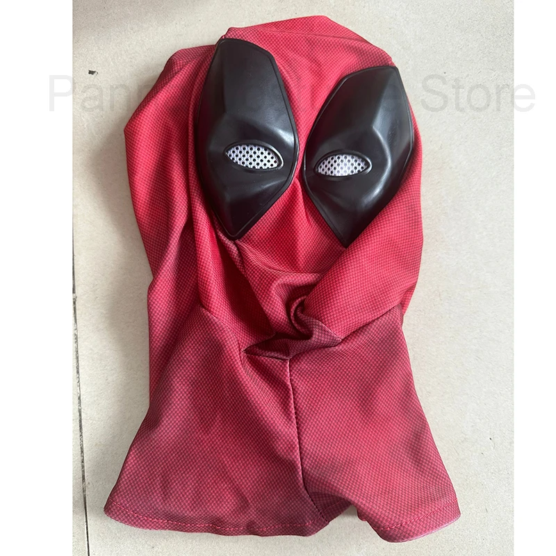 2024 Deadpool maska Cosplay rekwizyt kostiumowy dla dorosłych Deadpool maski poliester impreza z okazji Halloween nakrycia głowy element ubioru kostium (bez muszli)