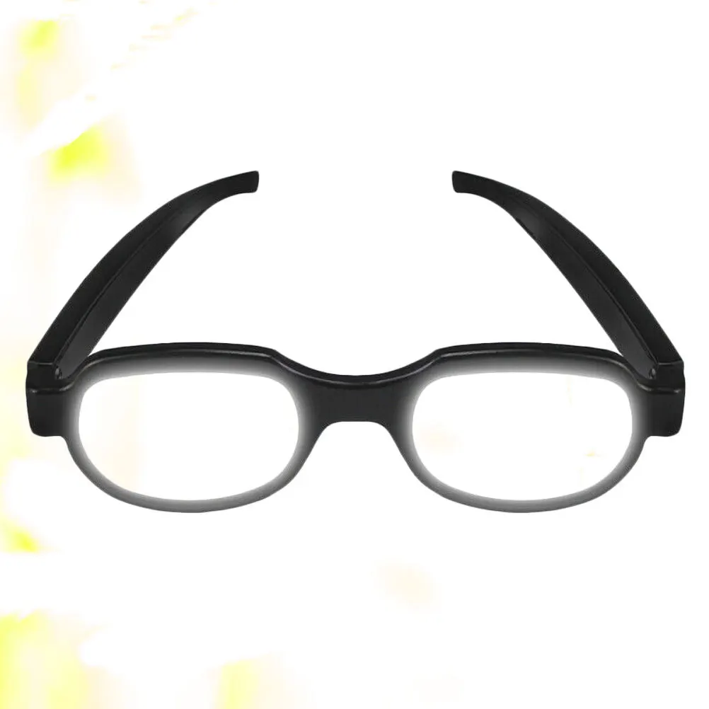 

LED Luminous Glasses USB Charging Glowing Eyewear Novelty Peripheral Creative LED Glasses for Cosplay Party Black