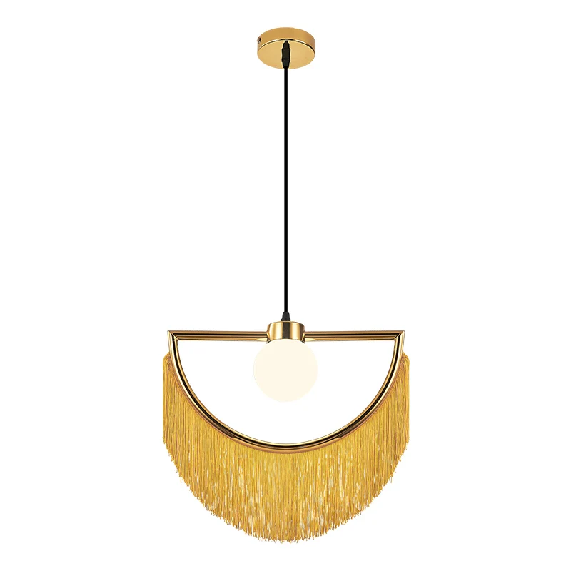 

Fashion Designer Modern Gold/Pink Tassels Pendant Lights for Living Room Decoration Bedroom Bedside Studio Study Dining room Bar