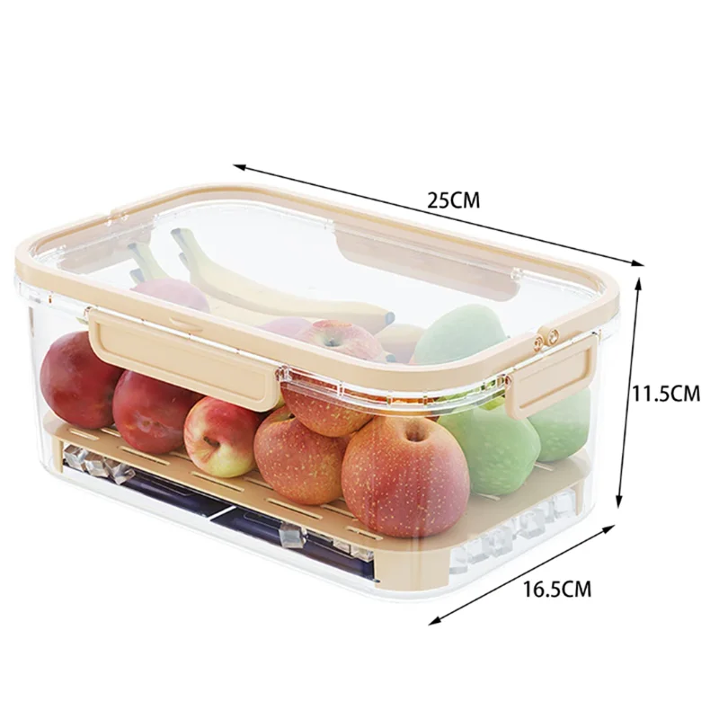 Fresh-Keeping Box Portable Picnic Containers With Lids and Handle Divided Serving Trays Plastic Air Tight Fridge Food Storage