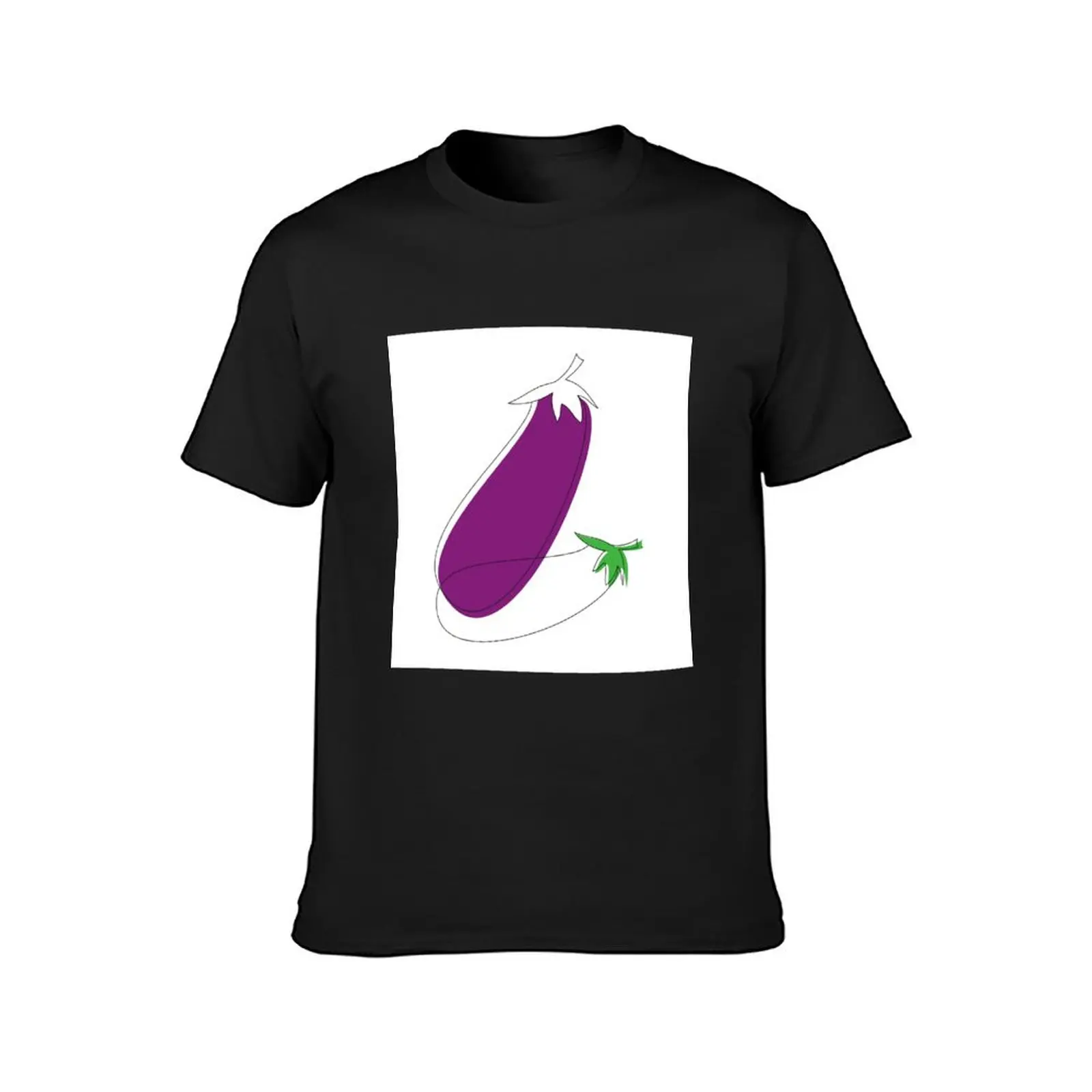 Aubergine Duo T-Shirt oversizeds Blouse Short sleeve tee men