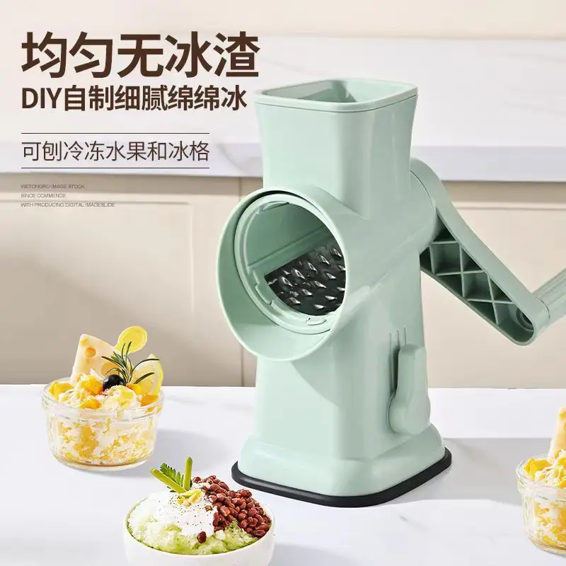 Necessary Manual Shaved Ice in Summer, Stall Shaved Ice, Small Continuous Ice Sand Machine, Ice Box, Household Hand Ice Breaker view 3
