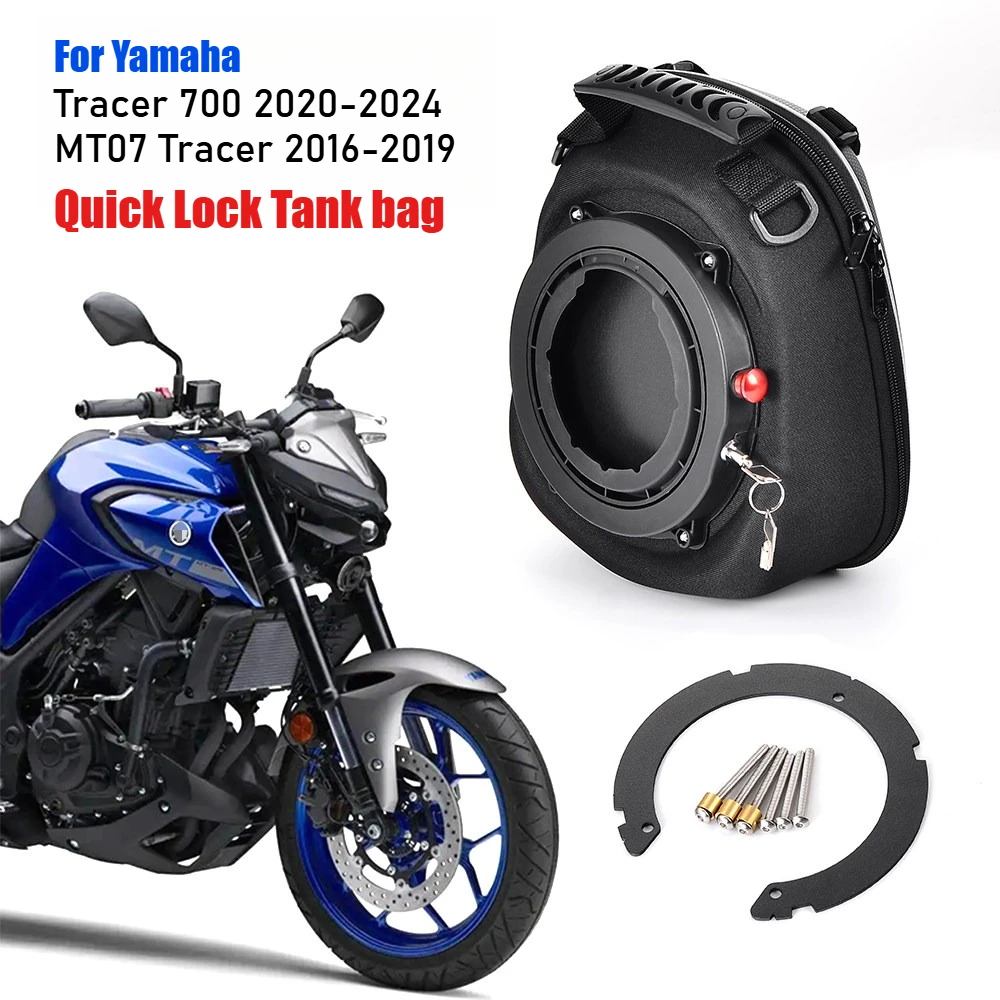 

For Yamaha Tracer 700 MT07 Tracer MT10 / SP FZ25 Fazer YZF R6 R7 R1 R25 R15 V4 MT10 MT15 MT25 Tank Bag Quick Lock Backpack